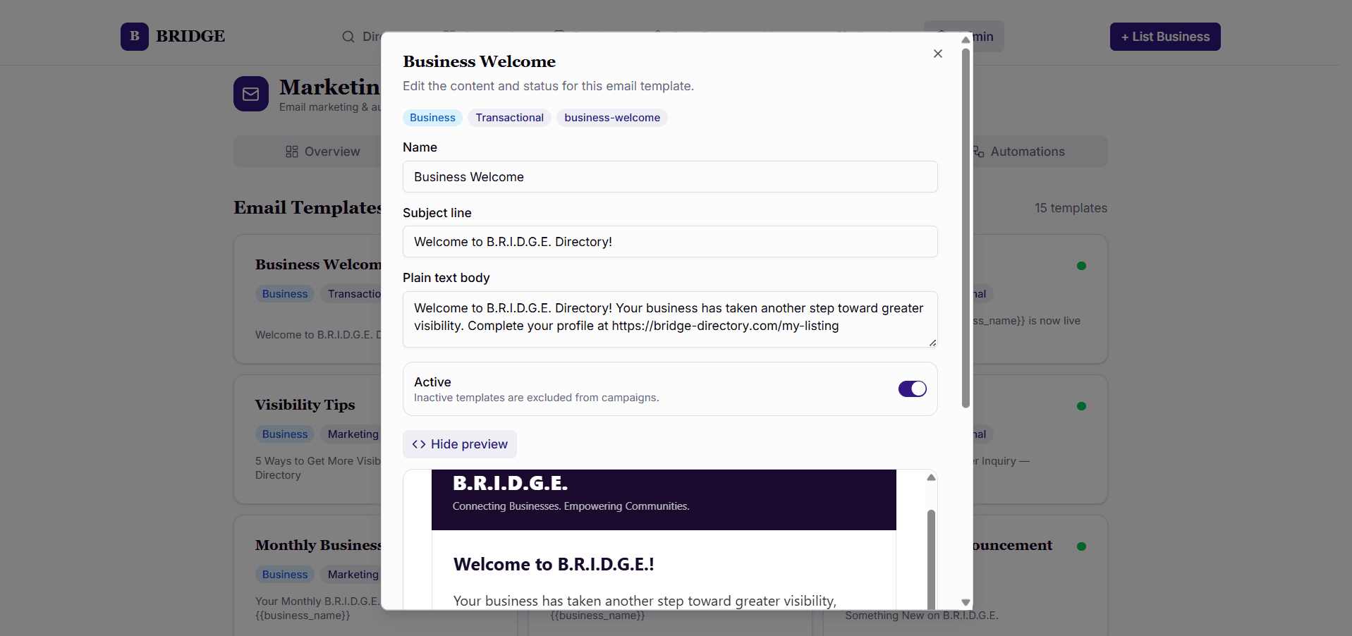 B.R.I.D.G.E. Directory screenshot 8